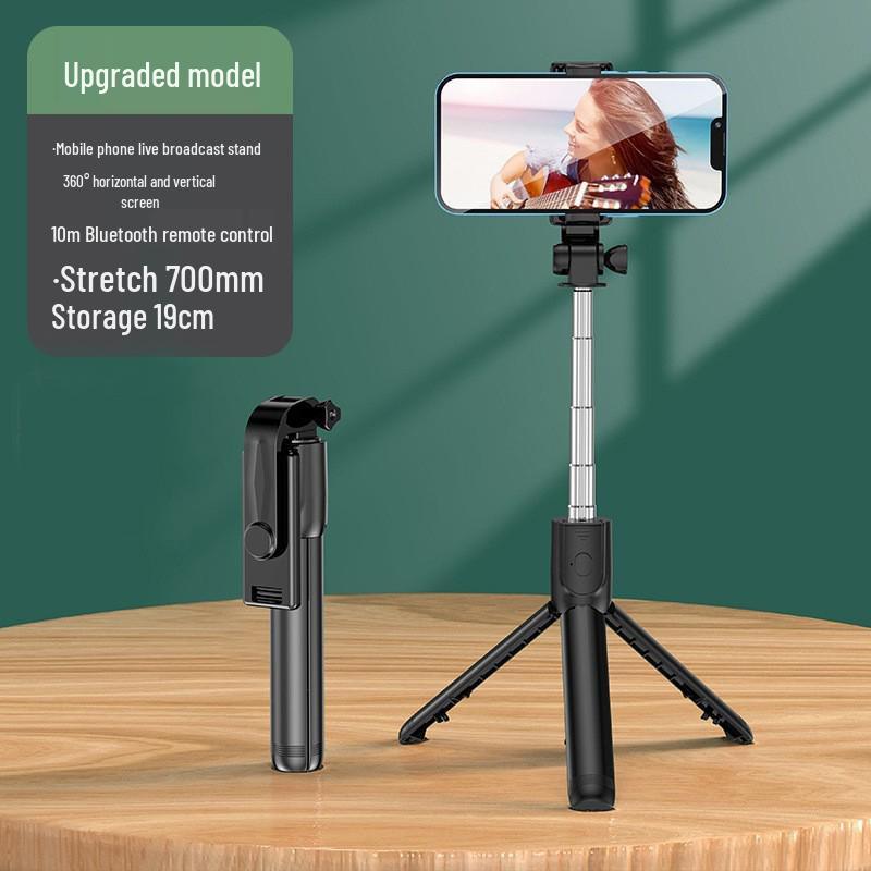 Bluetooth Selfie Stick with Detachable Beauty Light and Umbrella-Style Floor Tripod