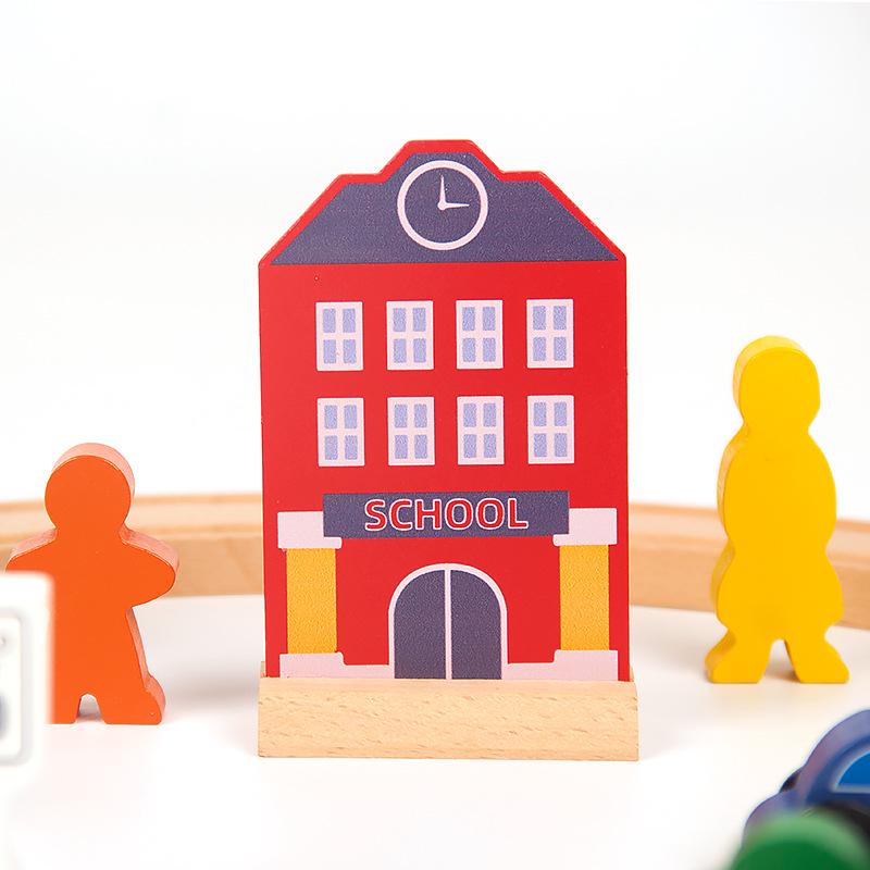 36-Piece Wooden Magnetic Train Track Set - Educational Interlocking Toy