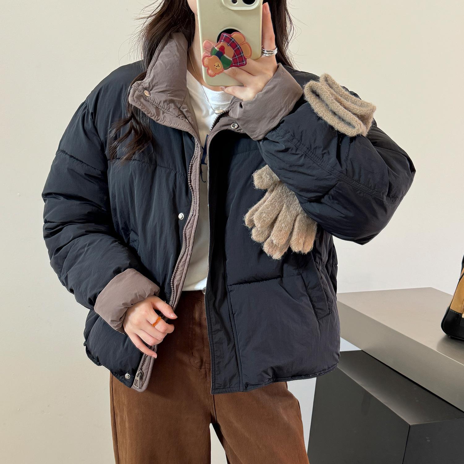 

Женский пуховик AW25 с коротким воротником-стойкой, тяжелый XL чёрный