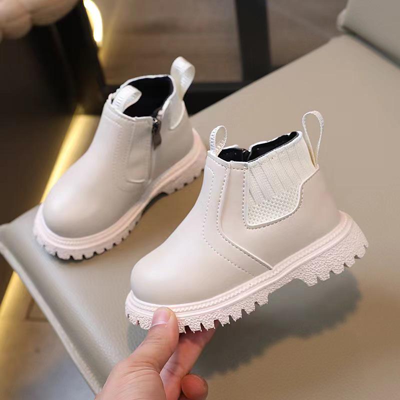2025 Spring & Autumn Fashion Casual Little Leather Boots for Boys & Girls