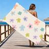 Flower Wallpaper Beach Towel, Holiday Beach, Stain and Sand Resistant, Quick-Dry, Travel, Swimming Multi-Purpose Beach Towel