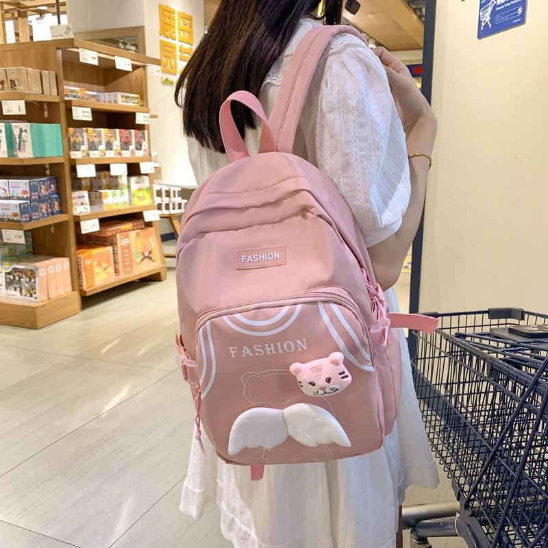 Fashion kindergarten schoolbag super light cute wings travel large capacity small schoolbag