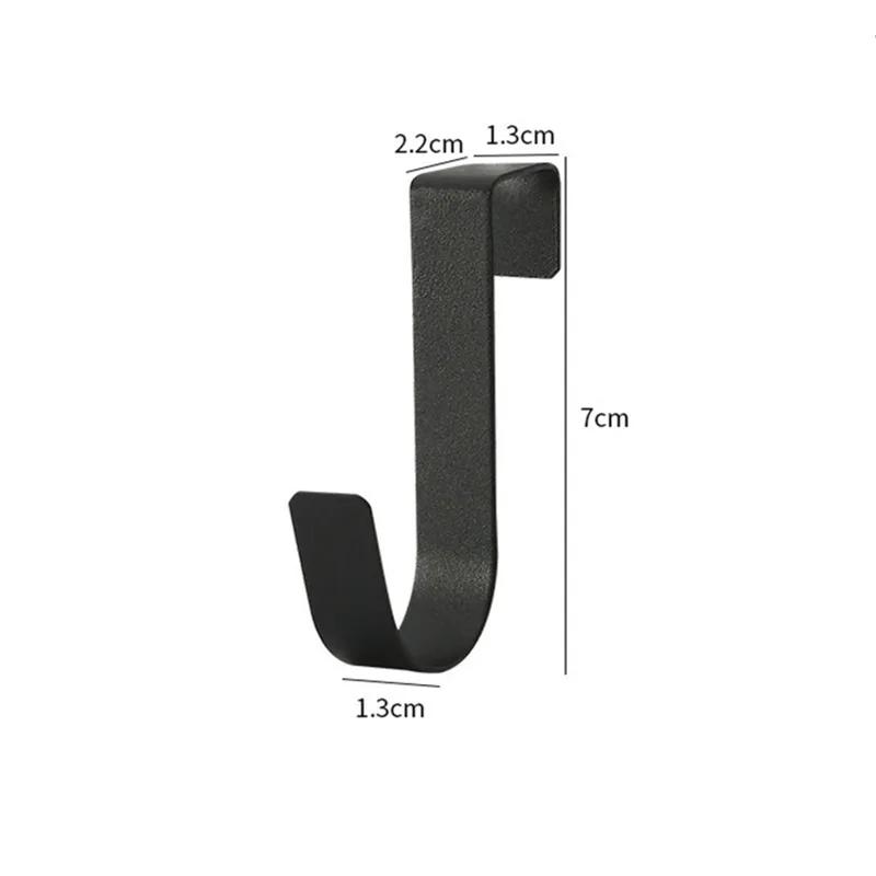 2/4/6pcs Multi-Purpose Hooks Kitchen Cabinet Door Back Hook Hanging Rack Clothes Coat Hat Towel Hanger Storage Hook Bathroom Accessories