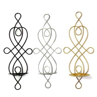Nordic Style Iron Craft Candle Holder Wall Hanging Candlestick Home Room Decor
