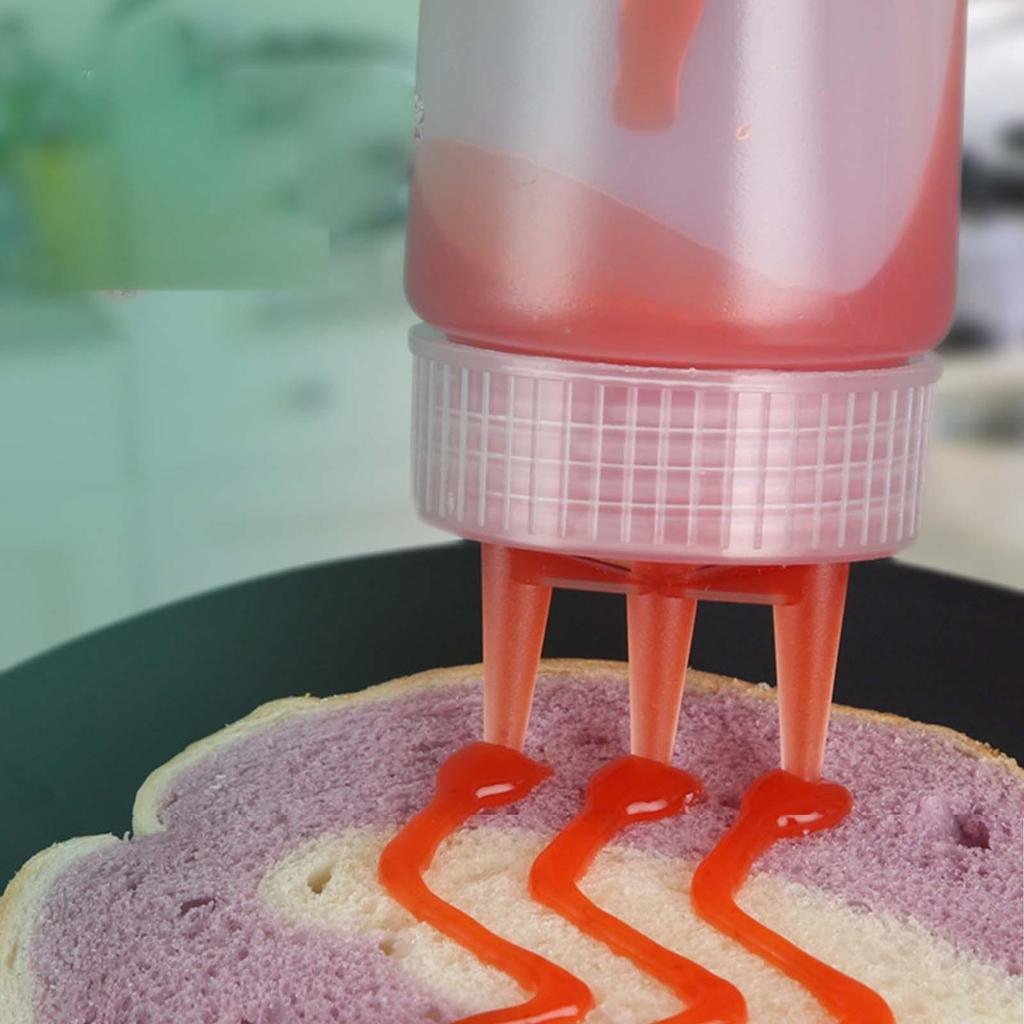 Ketchup Bottle Press, Container with Three Holes for Outdoor Restaurants