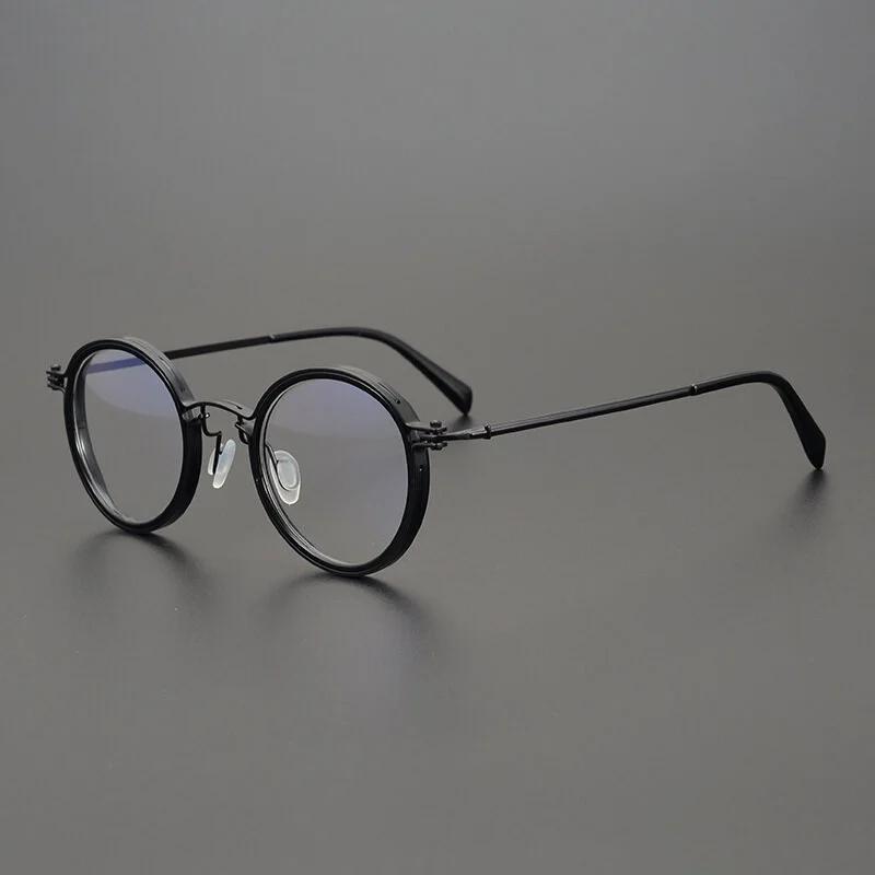 Vintage Anti Blue Light Glasses Men Premium Round Frame Clear Lens Blue Light Blocking Glasses Men Women Metal Glasses