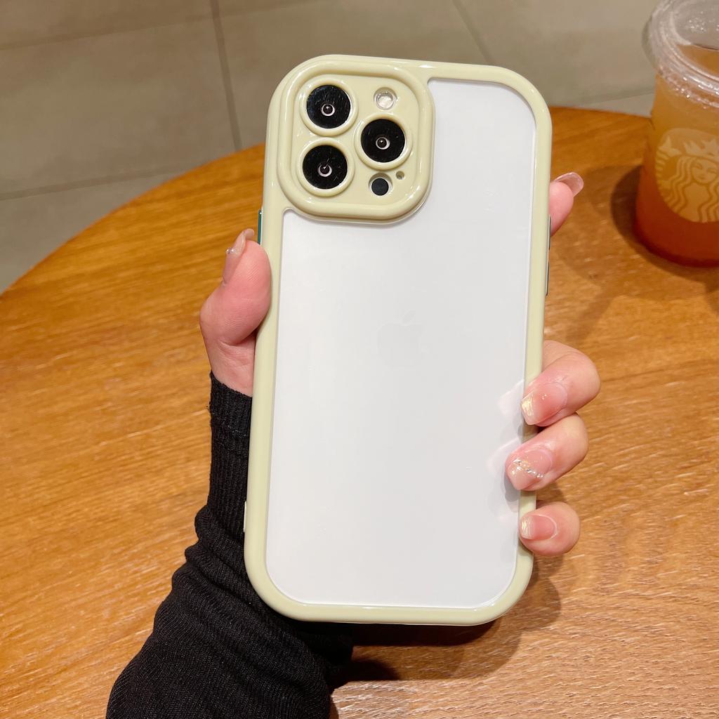 Applicable To Apple 16 Cream Mobile Phone Case IPhone 14 Transparent 11 Soft 12 Shell Pro Max Protection 13 Set 15