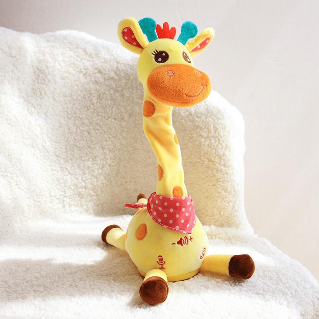 Dancing Giraffe Toy Electric Interactive Animated Toy Light Up Singing Interactive Toy Cozy Funny Dancing Talking Giraffe Toy