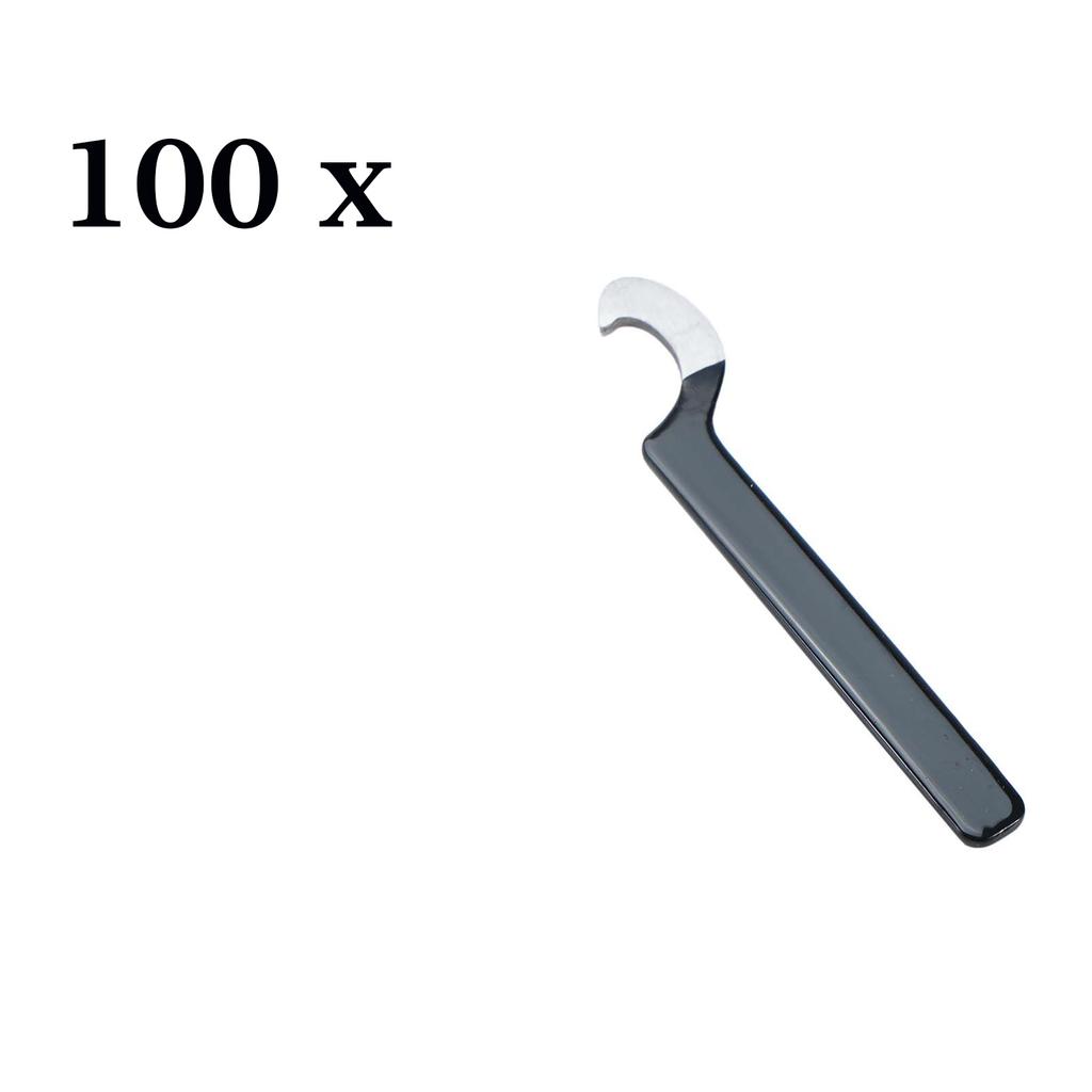 Qty 100 x Standard Metal Beer Faucet Wrench Heavy Duty Faucet Spanner with Soft Vynil Grip Tight faucets to Beer Shank and Tower