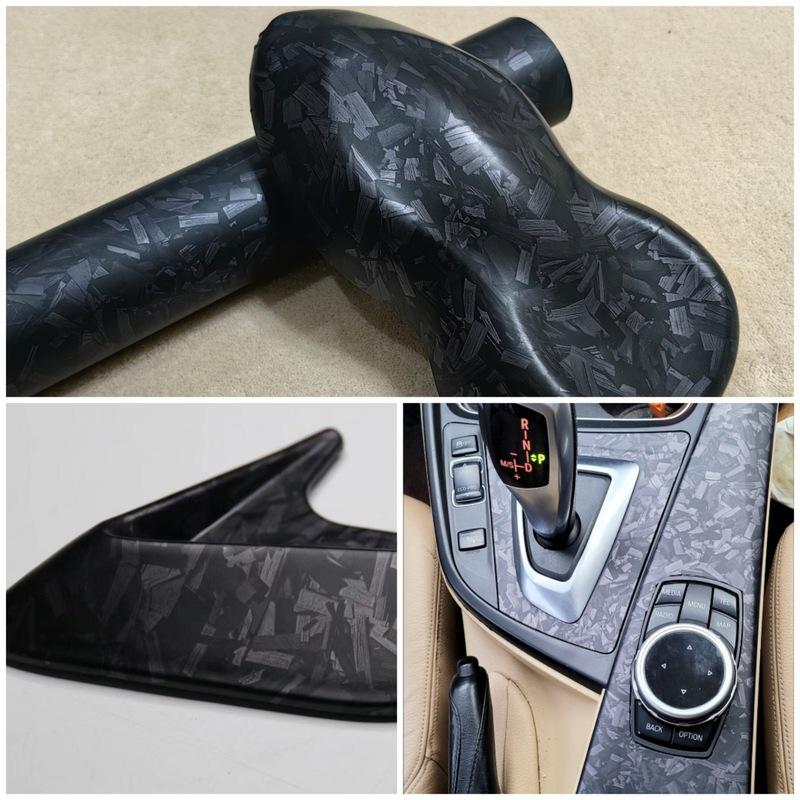 Matte Forged Carbon Fiber Black Exterior Car Stickers Wrap Vinyl Car Automotive DIY Styling Sticker For Motorcycle