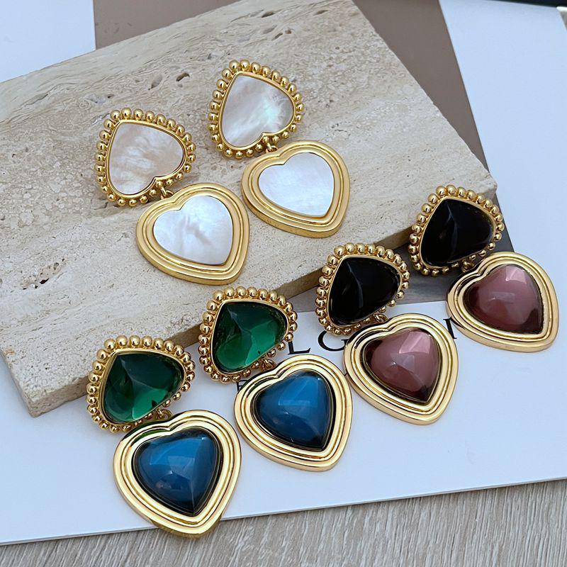 Elegant Light Luxury Shell Heart Earrings for Gentle, Sweet Style
