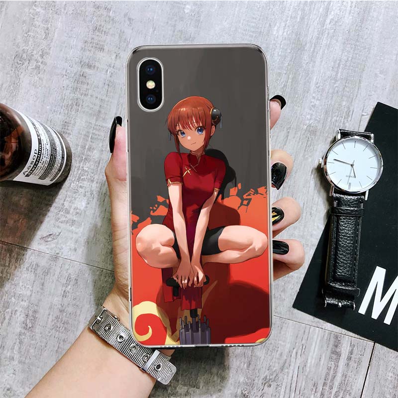 Gintama Funny Japan Anime Phone Case For iPhone 11 12 13 14 Pro XS XR X Max 7 8 6 6S Plus Mini + 5 SE Pattern Customized Coque