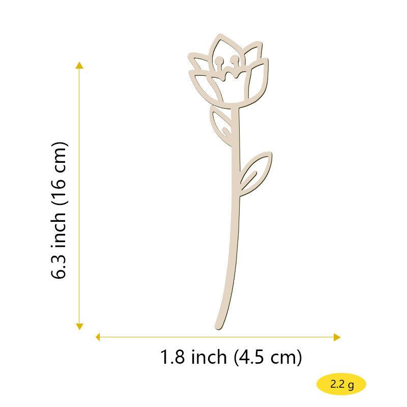 12PCS New 18 Kinds of Wooden Wildflower Decoration Set DIY Wooden Flower Hollow Logo Family Holiday Vase Insert Random Colors 12pcs