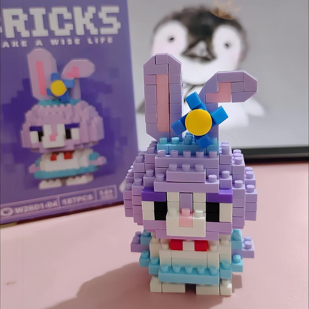 Disney Anime Prinzessin Bausteine Stitch Mickey Mouse Mini Action Spielfiguren Blöcke Spielzeug Ziegel Zusammenbauen Spielzeug Kinder Geschenke