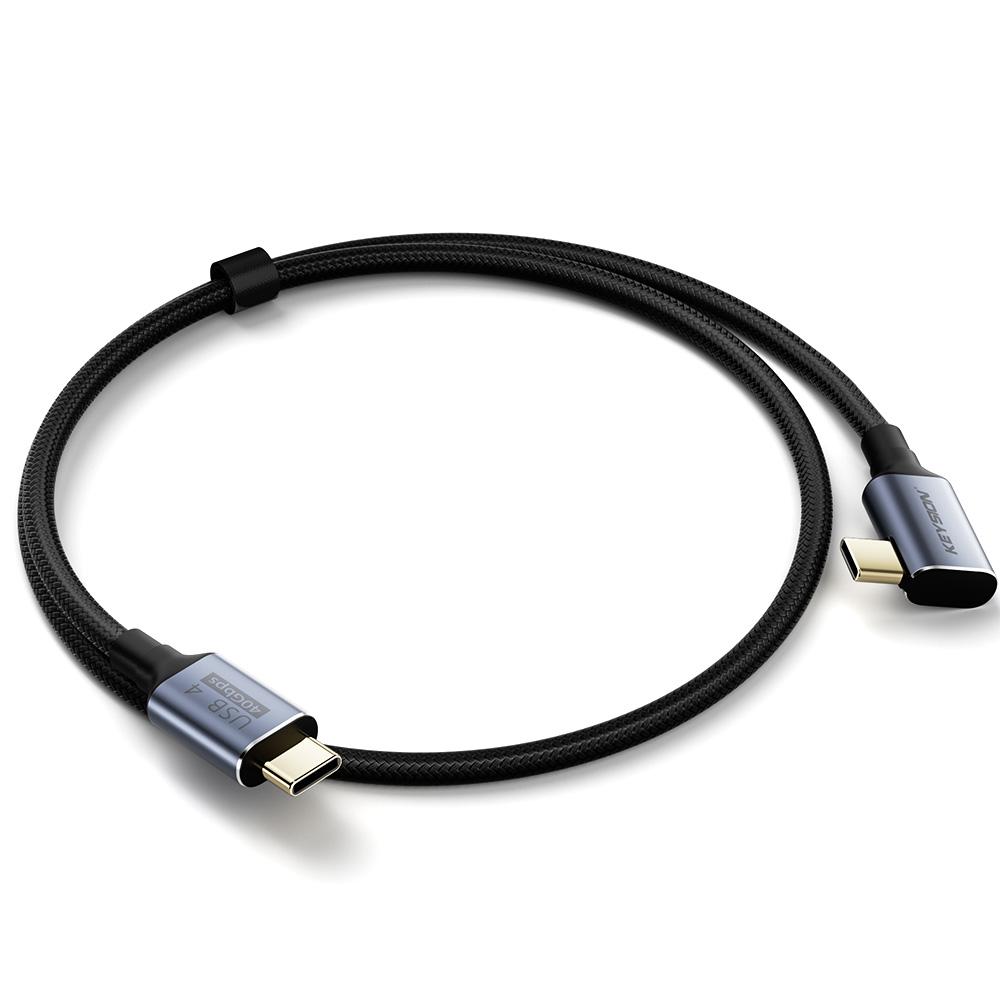 KEYSION USB4.0 40Gbps Data Cable USB C To Type C Thunderbolt 3 8K@60Hz Data Cable PD 100W 5A Fast Charging Cable for Macbook Pro