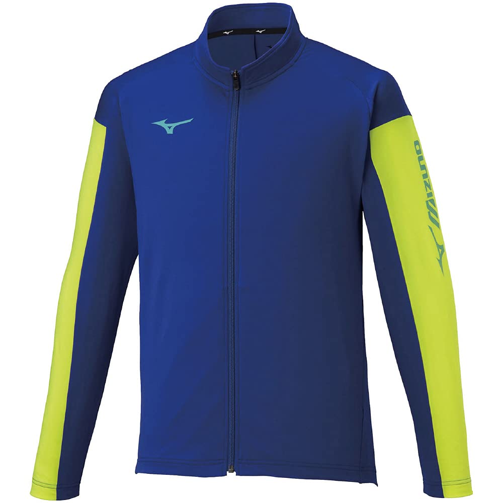 

Mizuno Tennis Light Sweat Surf Blue x Safety Size M Jacket, Moisture-Wicking, Quick-Drying, 62JC1510, Yellow,