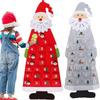 Santa Claus Felt Advent Calendar Countdown To Christmas Wall Hanging for Home Holiday Decor Festive Seasonal Ornament