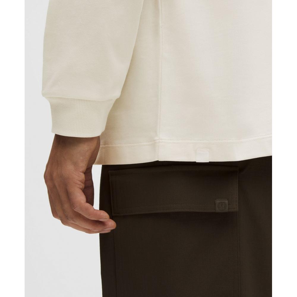 Lululemon Heavyweight Cotton Jersey Long Sleeve Shirt Light Ivory