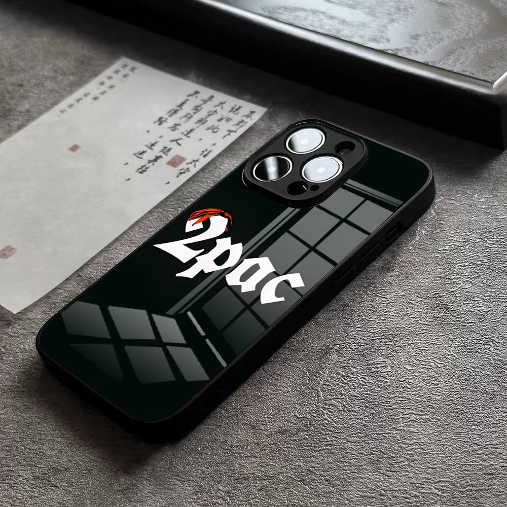 Rapper 2pac Singer Tupac 2 Phone Case For 17 Pro Max IPhone 16 Pro 15 12 11 13 Mini X XR XS 14 Plus SE Glass Cover