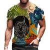 Afrikanische Grafik T-Shirts Bunte Abstrakte Kunst 3D-Druck Herren T-Shirt Urlaubs-Streetwear Harajuku Herren Oberteile T-Shirts Kleidung