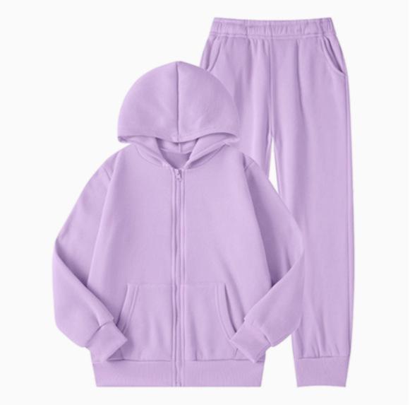 Conjunto de Sudadera Trendy Europeo y Americano para Niños y Niñas - Tallas Mediana y Grande, Múltiples Colores