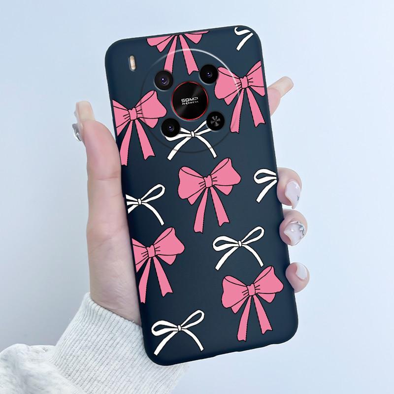 Case For ZTE Blade V70 Max / Nubia V70 Max Phone Case Black Soft Silicone Shockproof Cover Luxury Cute Love Rabbit Funny Casing