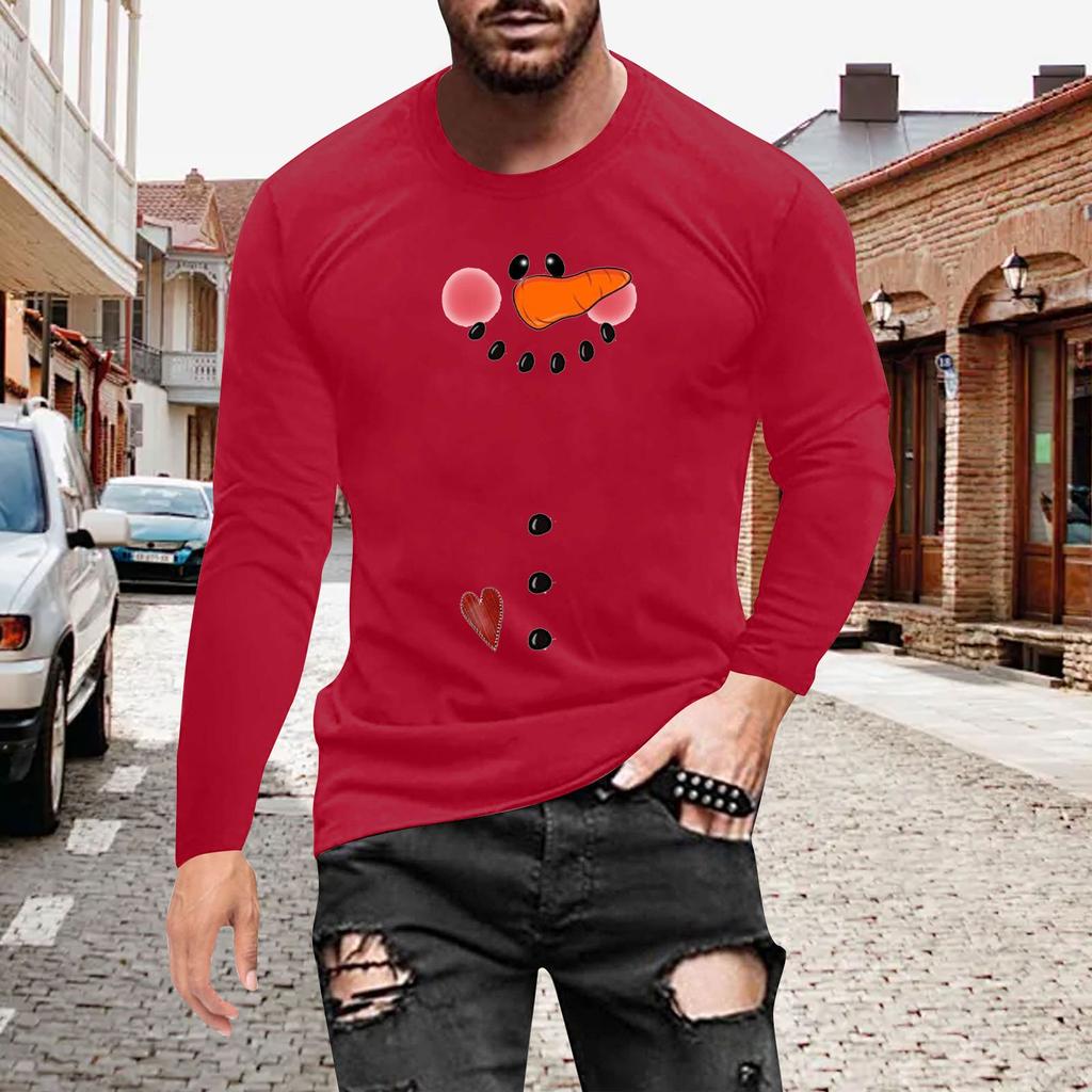 Men's T Shirt O-Neck Clothing Apparel Outdoor Long Sleeve Print Fashion Designer Vintage