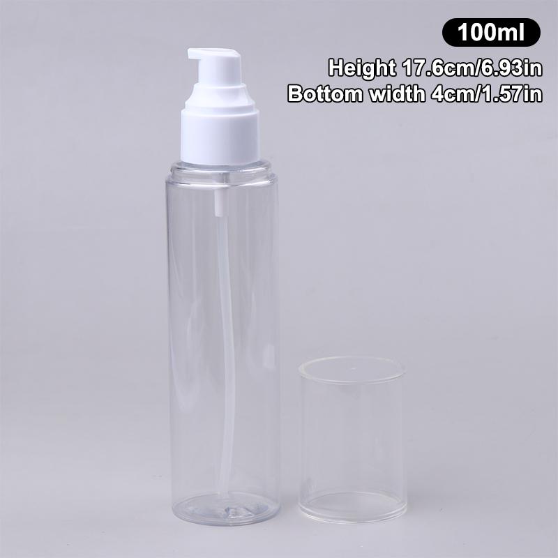 100/120/150ml Travel-Sized Refillable Pump Bottles – Press-Type Dispensers for Lotion, Emulsion, and Cosmetic Storage