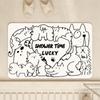 Cartoon Bathroom Mat Strong Moisture-wicking Bathroom Door Non-slip Mat Home Dirty and Easy To Care for Diatom Mud Cushion