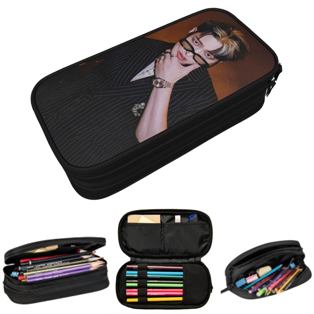 Mingi Ateez - Spin Off From The Witness Halazia Pencil Case for Kids Gifts Pen Box Pencil Bag Stationery Supplies Pen Holder Bag