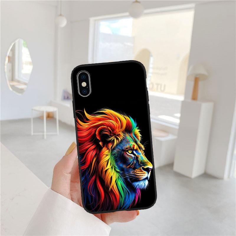 LO5 Animal Lion Soft Shell Phone Case for Samsung Galaxy S20 S21 S22 Ultra FE + Plus A21S A22 A24 A25 A26 A30 A30S A31