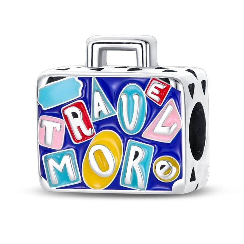 Glamour Jewelry Suitcase Camera Beaded Silver Plated Diy Accessories For Bracelets Necklace Women