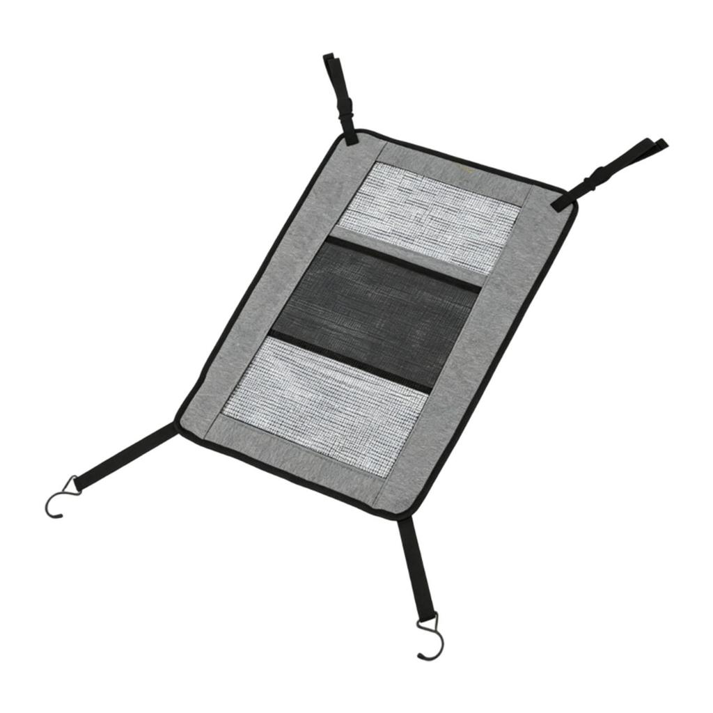Dog Car Net Barrier 2 In 1 Design Adjustable Visible Breathable Mesh Back Seat Pet Car Divider for Travel Grey 45 X