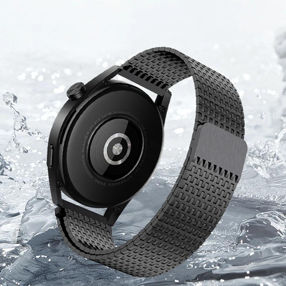 22mm Milánský tah Pro Huawei Watch 4 Pro GT3 Pro 46mm GT4 46MM Luxusní magnetický pásek Pro Amazfit GTR 47mm Kovový náramek