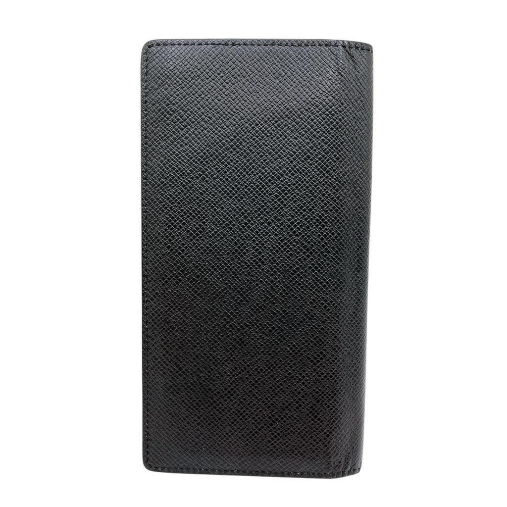 Used Good Condition Louis Vuitton M30501 Taiga Portefeuille Brother Long Wallet Black