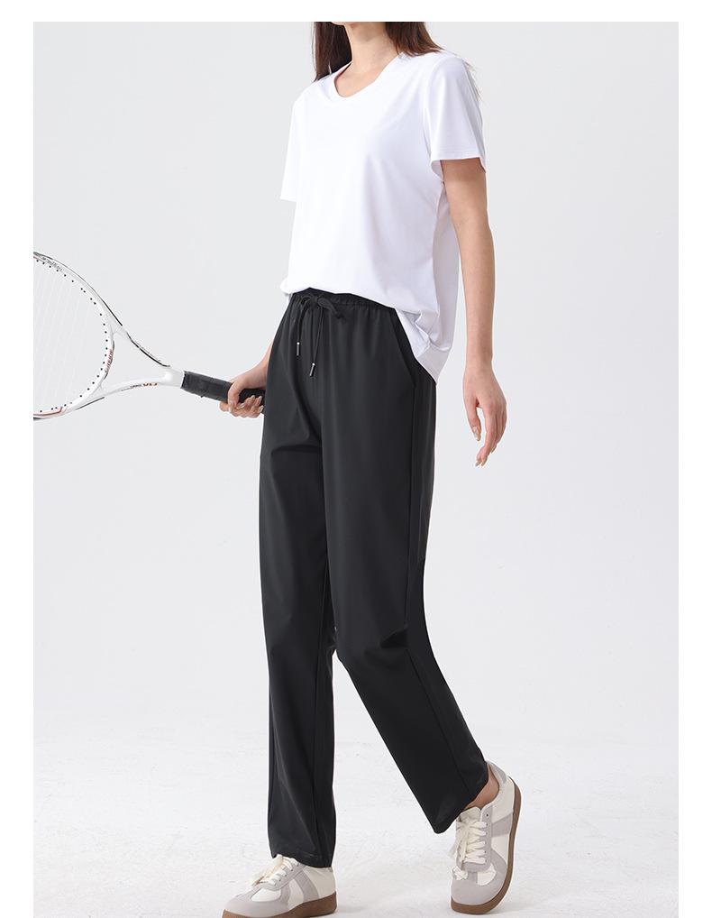 2026 Women's Ice Silk Quick-Dry Summer Casual Pants - Breathable, Lightweight Sportswear