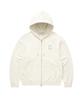 COVERNAT C Logo Zip-Up Hoodie Ivory