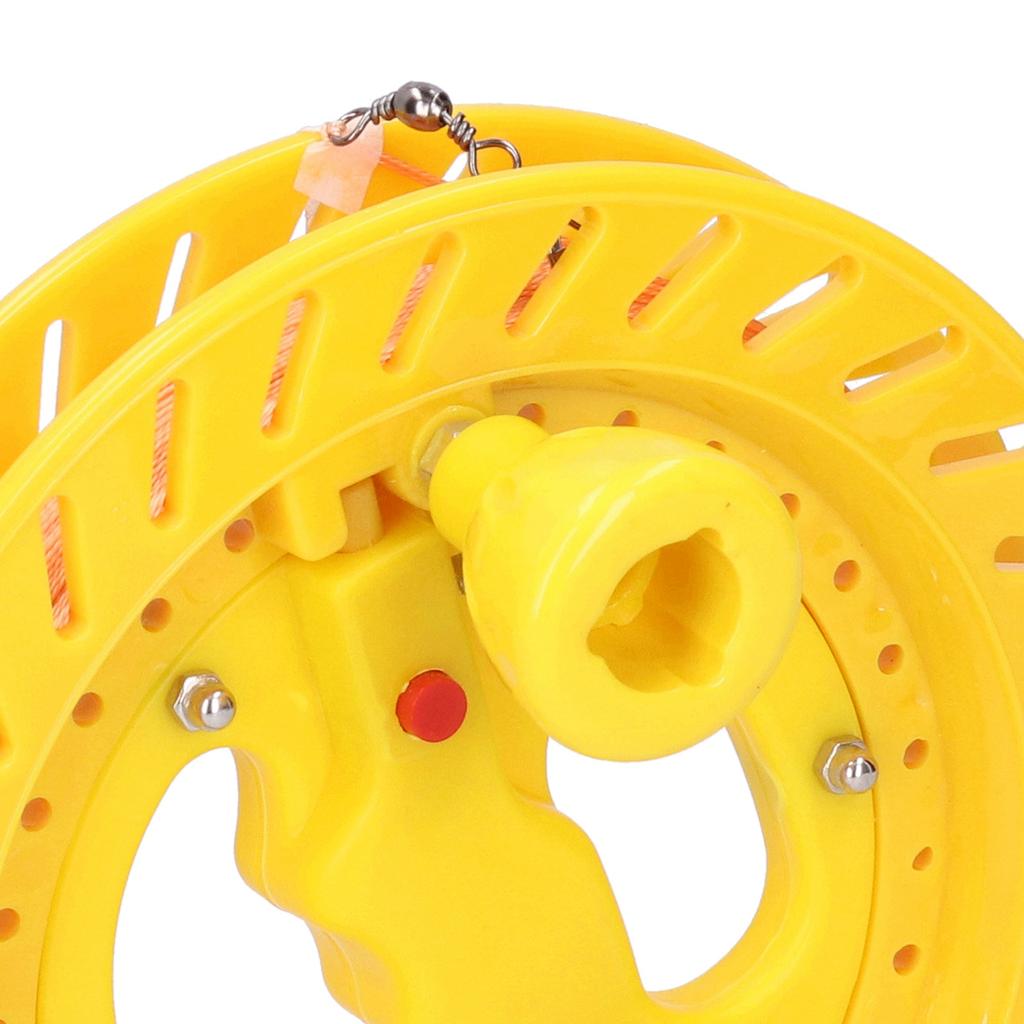 ABS Outdoor Kite Line String Winder Grip Wheel Flying Tools 20cm Wheel with 200M Line(20cm Yellow Wheel 200m Wire )