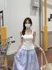 Summer Korean Style Slim Fit Square Neck Cotton Vest Top