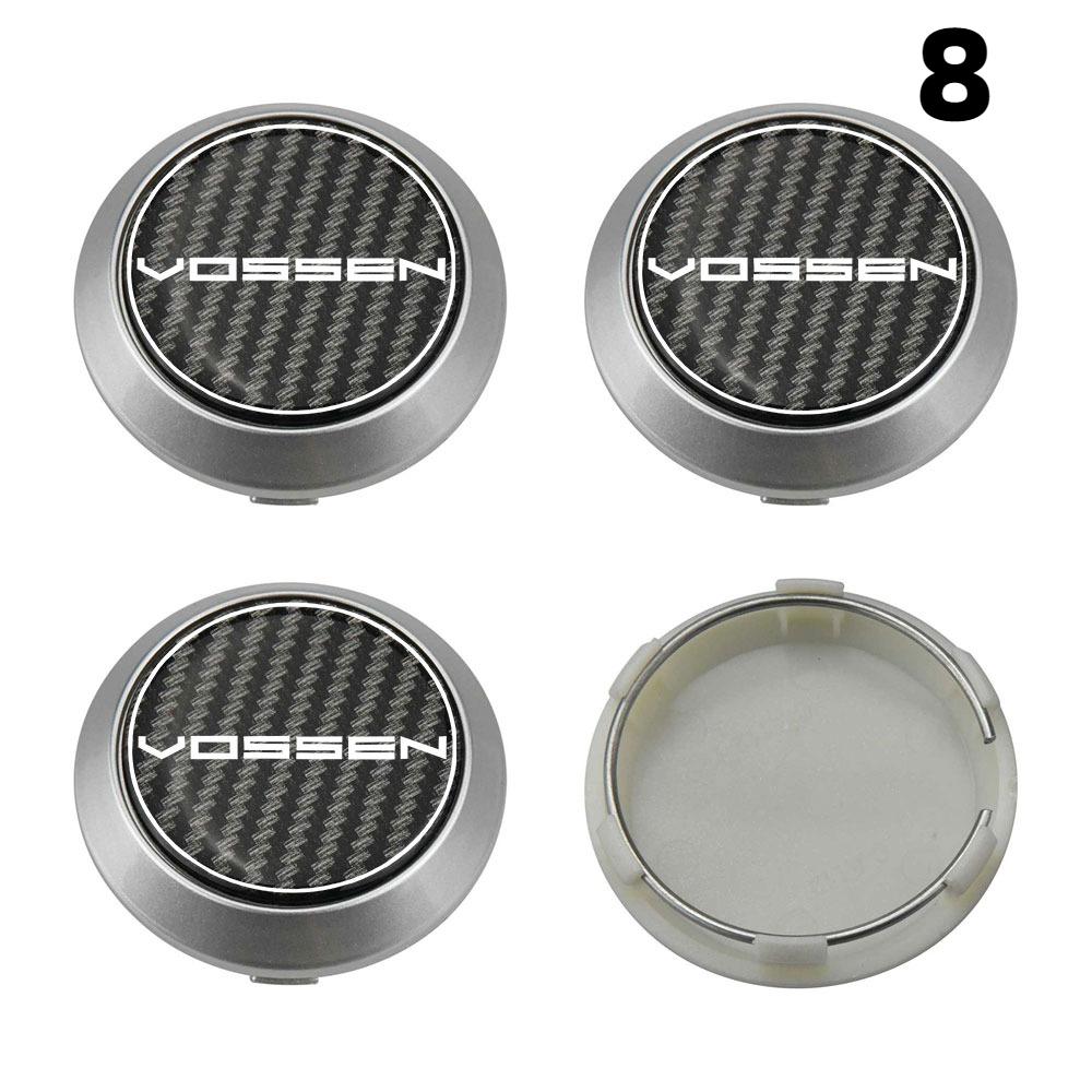4PCS New 64MM OD / 60MM ID Rim Caps VOSSEN Emblem Wheel Center Cap Wheel Cover Hub caps Sport Car Logo Tire Accessories
