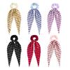 Hair Rope Dot Print Pleated Ribbon Hair Tie No Damage High Elasticity Ponytail Holder Lightweight Daily Hair Accessory