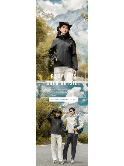Windproof Jackets: Men's & Women's Hooded Softshell for Mountaineering & Outdoors.