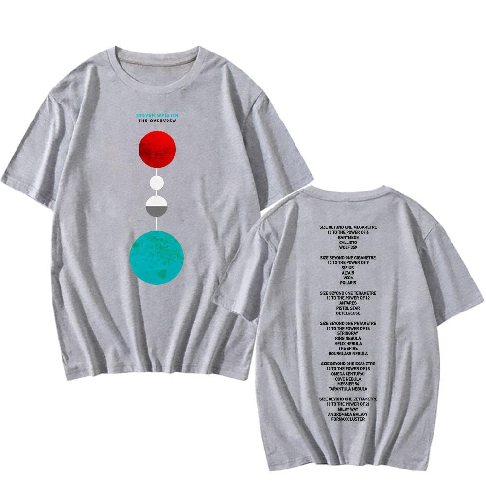 The Overview Album T-shirt Steven Wilson Singer Print T-shirts Men Women Summer Cotton Streetwear Tee Tops Graphic Female Male Clothing