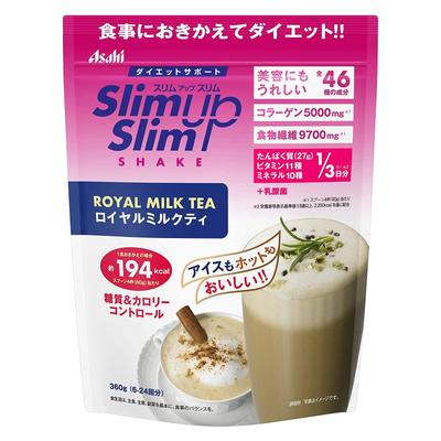 Asahi SlimUp Slim Royal Milk Tea coquetel de desintoxicação de proteínas com leite, 360 g