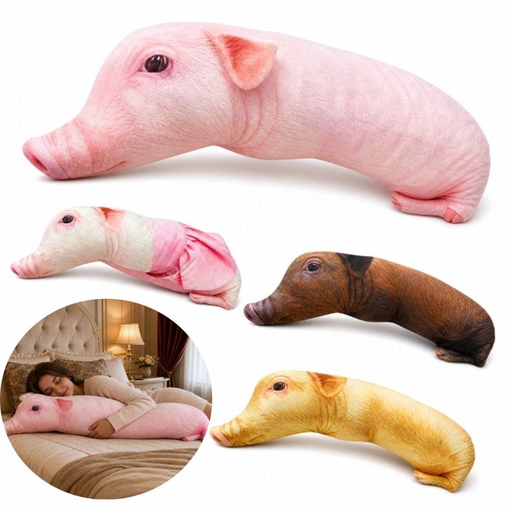 PP Cotton Filled Poultry Throw Pillows Plush Material Pig Keychain Animal Body Pillow  For Women
