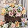 Lifelike Artificial Dahlia Flower Aesthetic Faux Flower Bouquet Long Branch Silk Dahlia Flower Wedding Party Home Decor