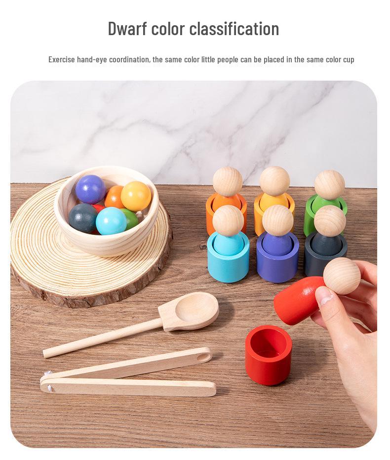 Montessori Color Sorting Cups: Cognitive Training Toys for Children Aged 1-2