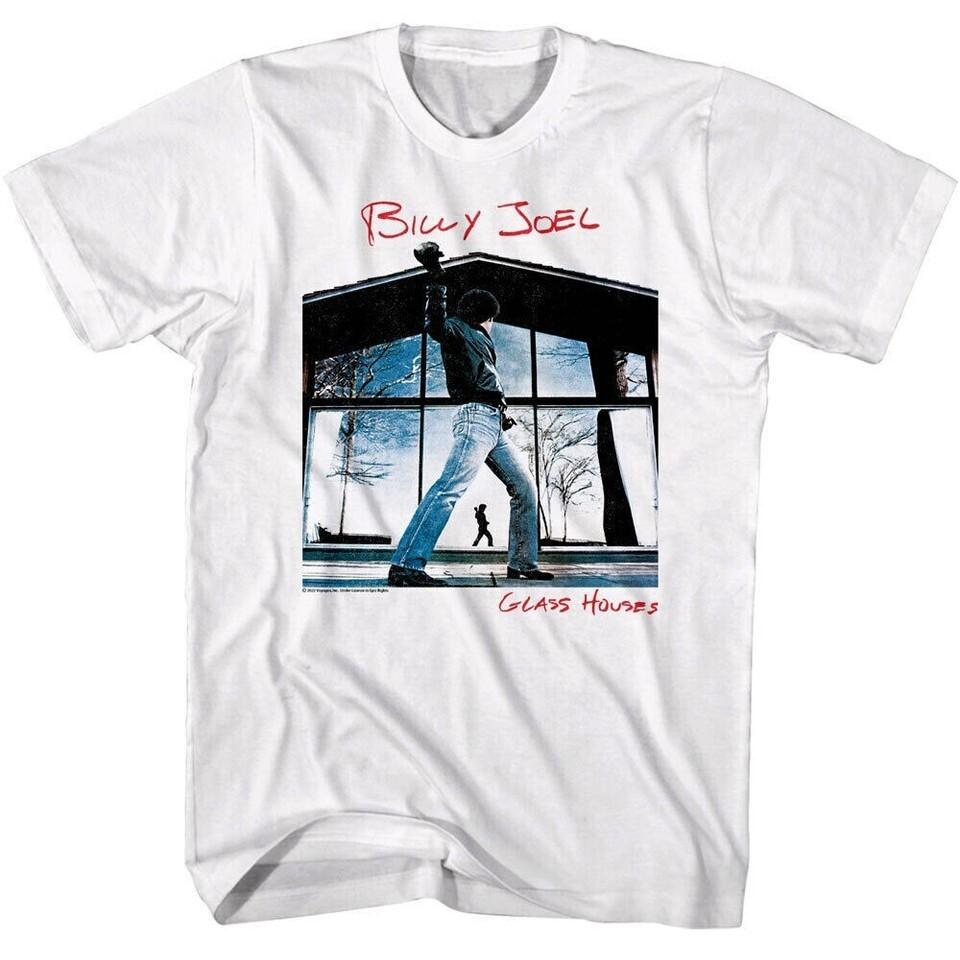 Billy Joel Glass Houses Album T Shirt Cover Music Concert White All Size S