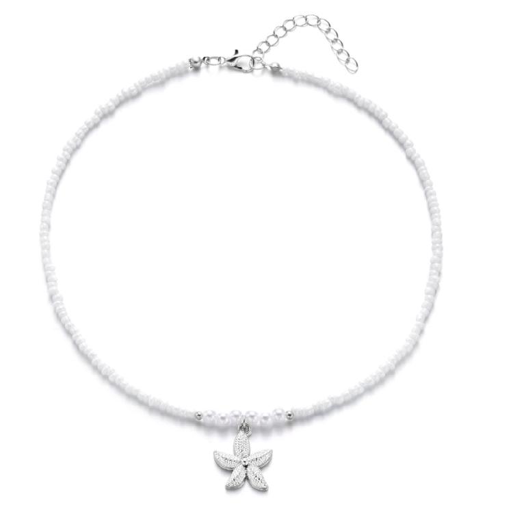 Adjustable Bohemian Starfish Necklace Pearls Bead Designs 4 Styles for Women’s Casual and Evening Outfits