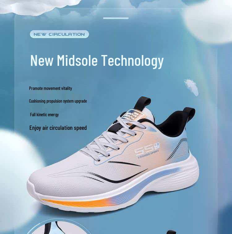 Breathable Leather Shock-Absorbing Lightweight Running Shoes for Couples – Non-Slip Casual Sports Sneakers for Men and Women